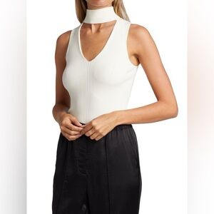 NWT Bailey 44 Zoe Knit Cream Ivory Top Size Small